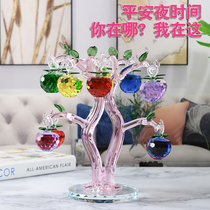 Crystal Apple couple tree living room TV wine cabinet to shake money creative wedding gifts home decorations ornaments