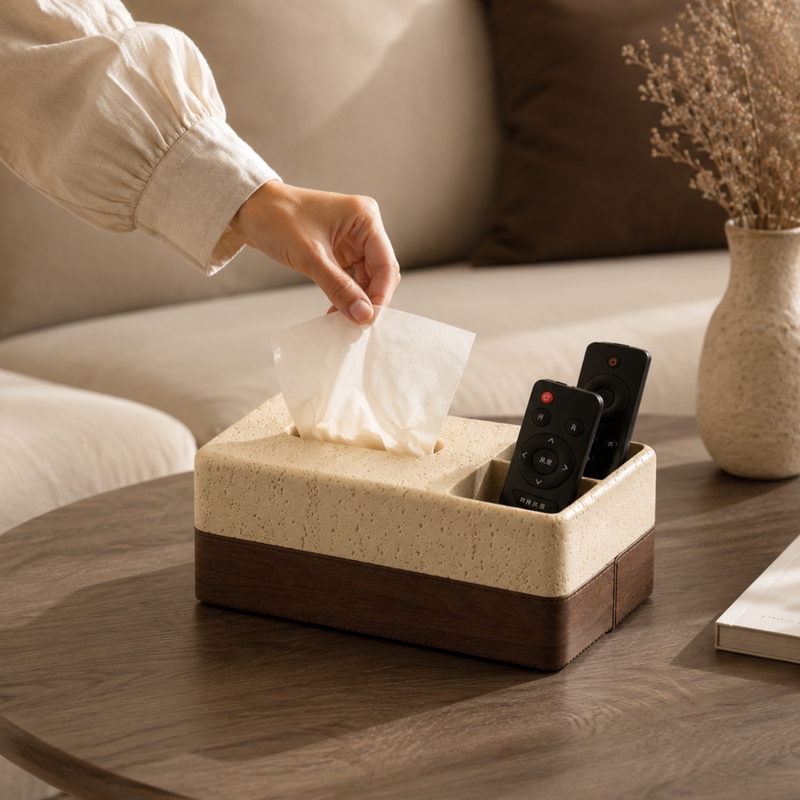 Travertine Paper Towel Box, Desktop High-End Creative Napkin Tissue Box, Living Room Light Luxury Facial Tissue Remote Control Storage Travertine Paper Towel Box, Desktop High-End Creative Napkin Tissue Box, Living Room Light Luxury Facial Tissue Remote Control Storage
