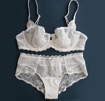 Summer bra set see-through sexy women ultra-thin lace gathering hollow bra breathable thin size red underwear