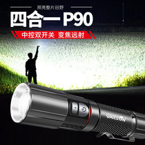 LED flashlight strong light charging outdoor ultra-bright long-range lithium high-power household lights High-light ultra-long battery life