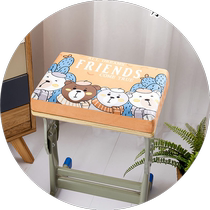 6cm thickened) memory foam student seat cushion warm crystal velvet four-season linen rectangular anti-slip stool cushion