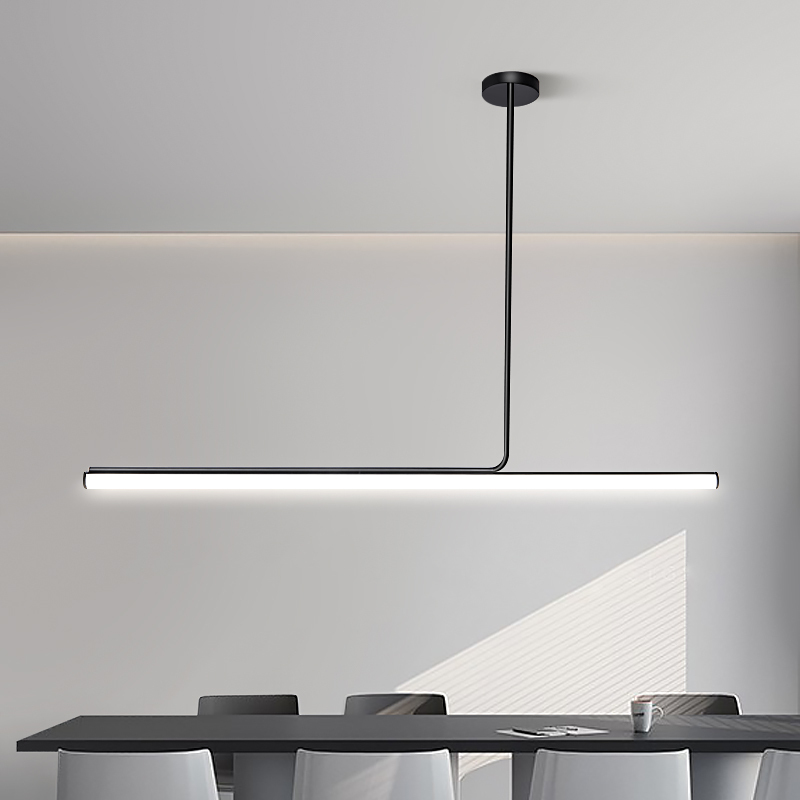 Minimalist Linear Dining Room Light, Modern Simple Tea Room Dining Table, Dining Room Bar Counter, Japanese Wabi-Sabi Style Kitchen Long Pendant Light Minimalist Linear Dining Room Light, Modern Simple Tea Room Dining Table, Dining Room Bar Counter, Japanese Wabi-Sabi Style Kitchen Long Pendant Light
