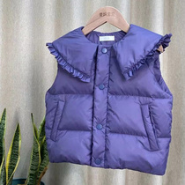 South Korea Boy Clothing Girl Tide Purple Machia Wearing 2021 New Spring Autumn Children Trendy Cotton Clothing Cotton Suit Jacket