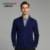 Áo len nam Jinba 2018 mùa đông mới dây kéo áo len cashmere nam áo len cao cấp nam áo len thời trang nam Áo len Cashmere