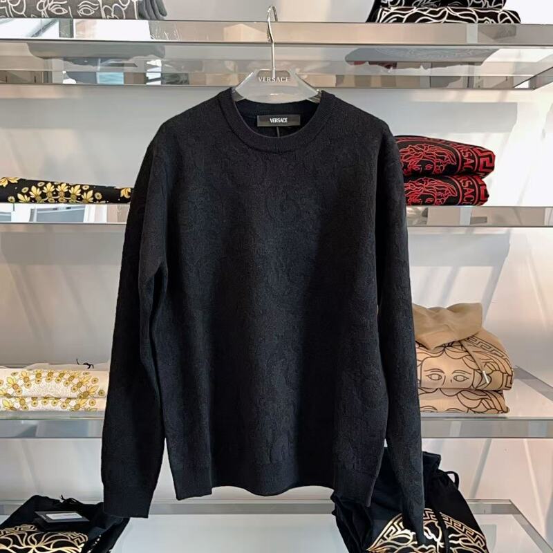[in Stock] 1/17 Versace Men's Baroque Jacquard Knitted Sweater