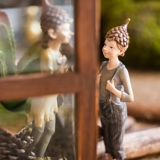 掬涵 Лесной эльф, ручная роспись, украшения из смолы, серия подарочных украшений, мультяшная милая мечтательная девушка, страна