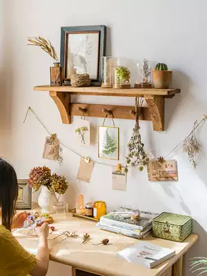 Juhan natural old wood partition Coat storage storage rack Kitchen dining room creative wall hanging wall word board