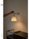 Italian Tolomeo Parchment Paper Short Wall Lamp Designer Study Bedroom Bedside Reading Vintage Wall Lamp