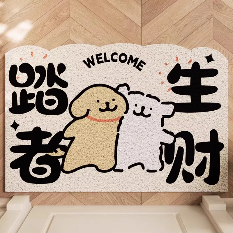 Коврик Entrance door mat черный кот 60x90 см