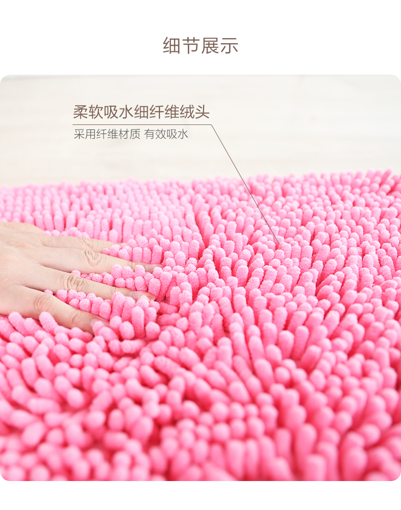 Chenille thấm chống trượt thảm tắm cửa phòng tắm phòng ngủ thảm chùi chân bếp mat mat cửa thảm - Thảm sàn tham xop