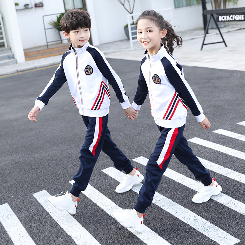 Elementary School School Uniform Suit Spring Autumn Winter Clothing Children Red Baseball Uniform Sports Class Clothing Kindergarten Garden Suit Three Sets