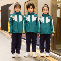 School uniform set primary school students autumn and winter clothing children thickened kindergarten Garden uniform middle school students class clothes three sets