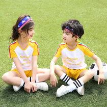 Kindergarten garden clothes Summer graduation clothes Childrens class clothes Pure cotton short-sleeved sportswear Summer primary school school uniform round neck