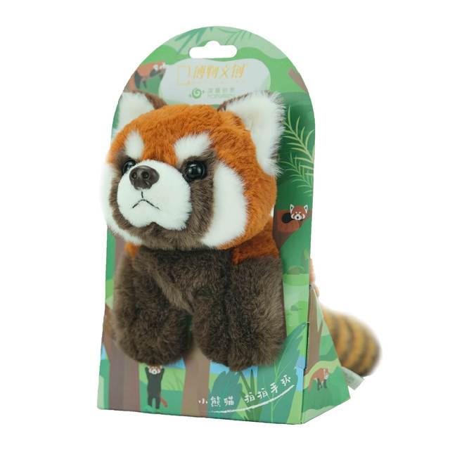 Pop Natural Original Red Panda Plush Doll Clap Bracelet Ring Toy Doll Xiaoneng Holiday Gift