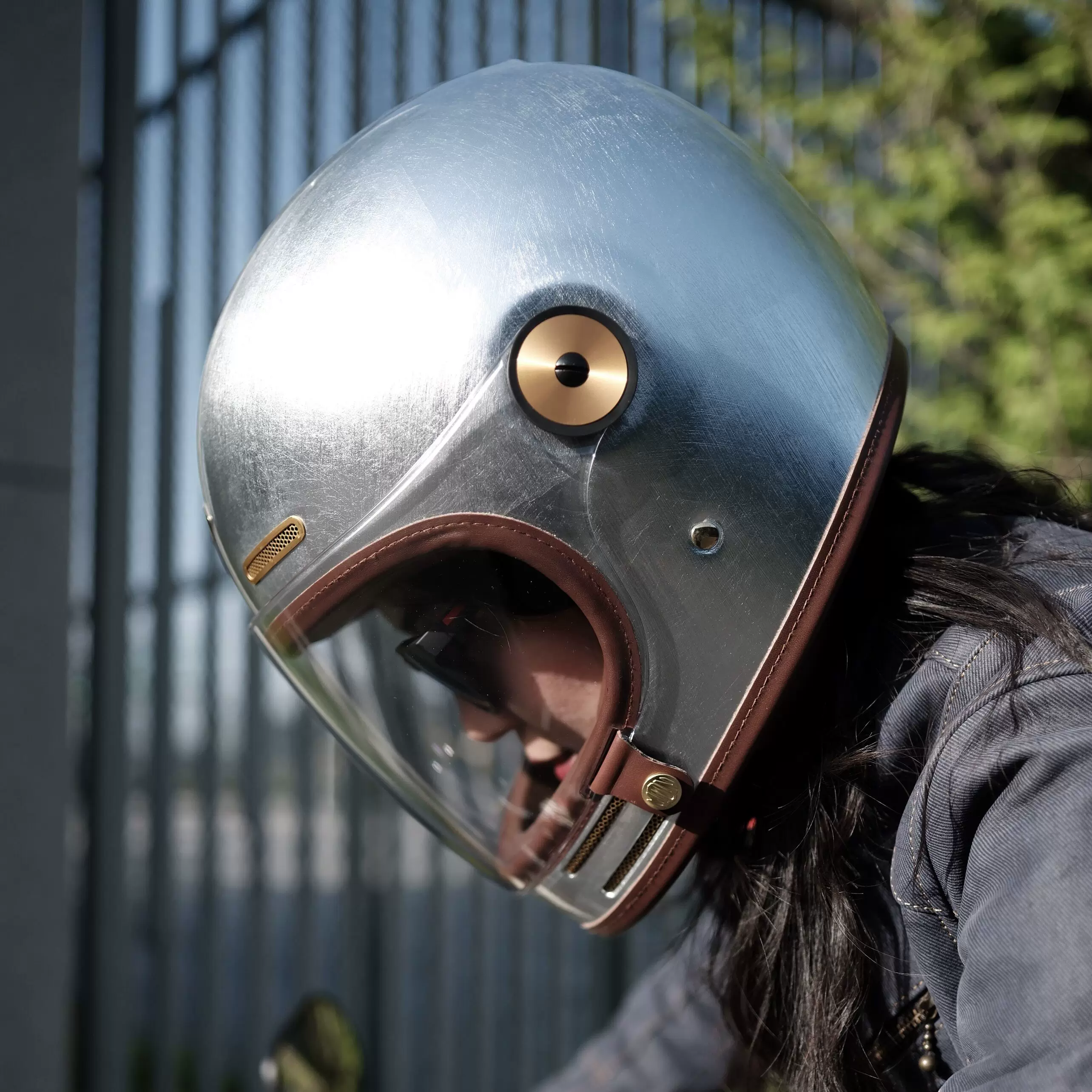 Моноконо Full-face ретро углеродное волокно мотоциклетный шлем индийский VESPA Triumph Latte круиз мотоцикл