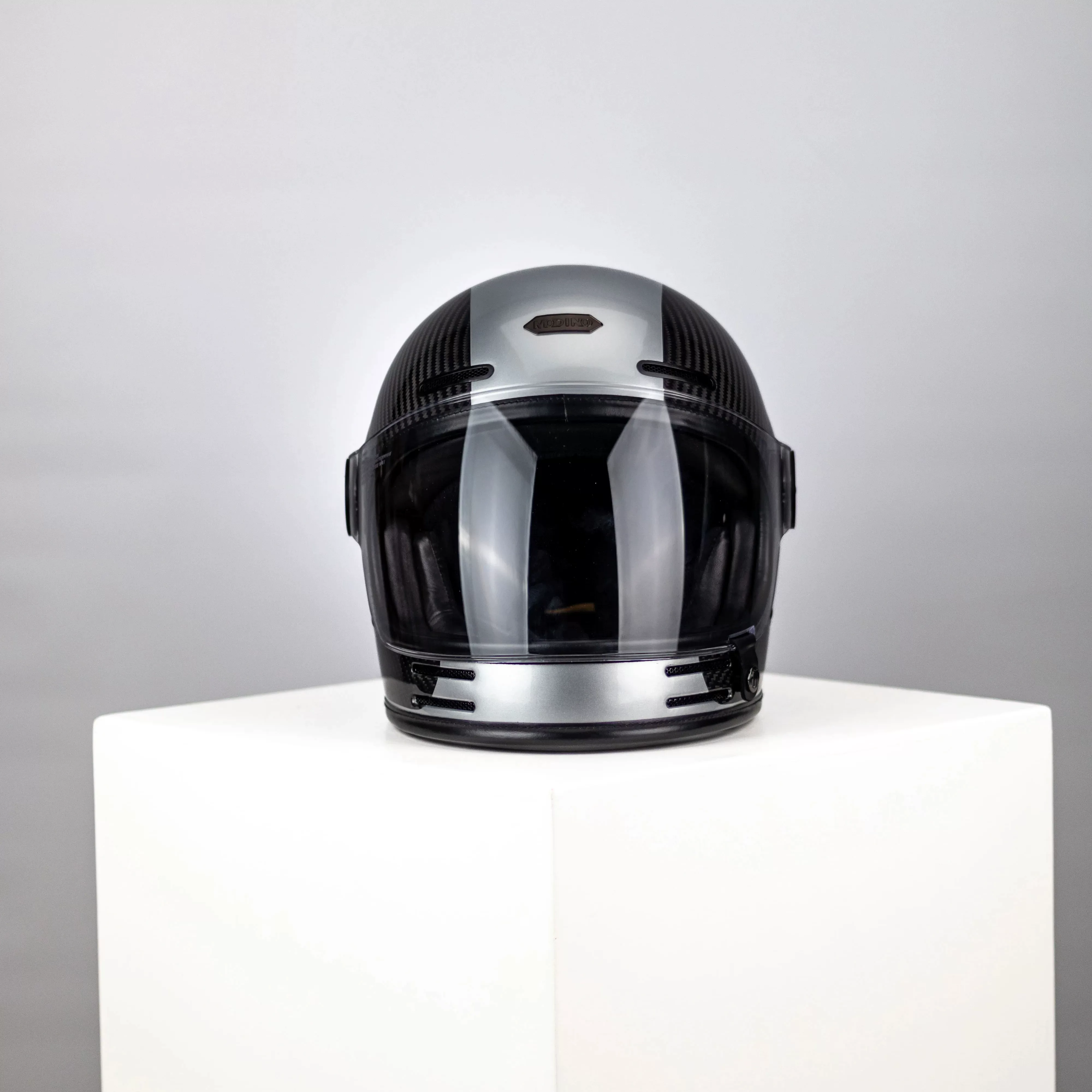 Моноконо Full-face ретро углеродное волокно мотоциклетный шлем индийский VESPA Triumph Latte круиз мотоцикл