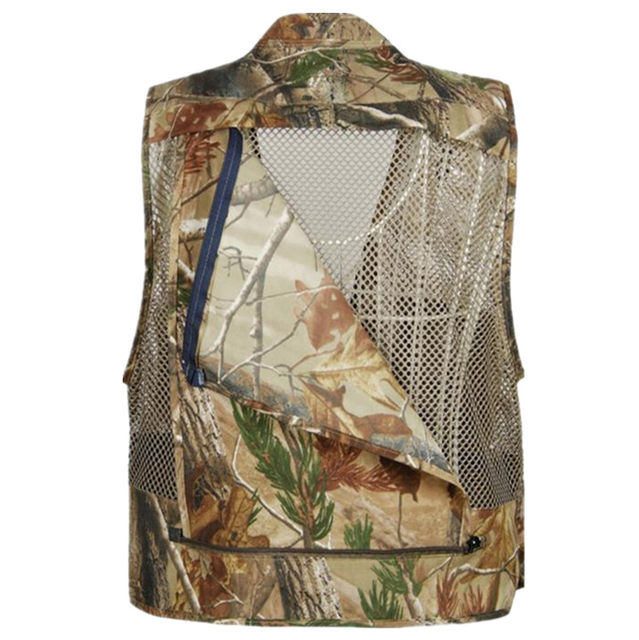 Summer outdoor multi-pocket men's vest photographer fishing vest large size camouflage thin mesh fashion vest