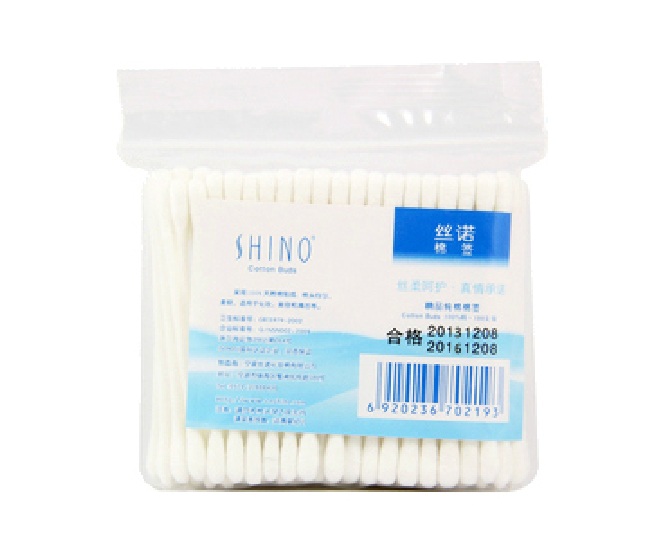 满99元包邮Shino丝诺化妆棉签棉棒100支 双头卫生棉花棒化妆工具