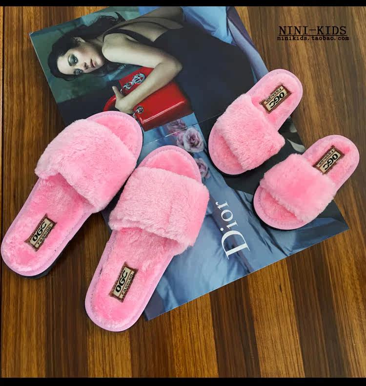 Pantoufles enfants en suède pour printemps - semelle plastique - Ref 986558 Image 12