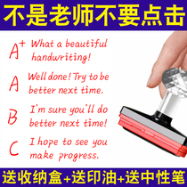 High Primary School English Teacher Evaluation of ABCD Rating Job Paper Gay Seal to Encourage Batch of Long Strip Version