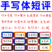 Teacher Teaching Evaluation Chapter Strip Version Homework Review Suit Chinese Simplified Handwritten Batch of Teacher Evaluation Seal