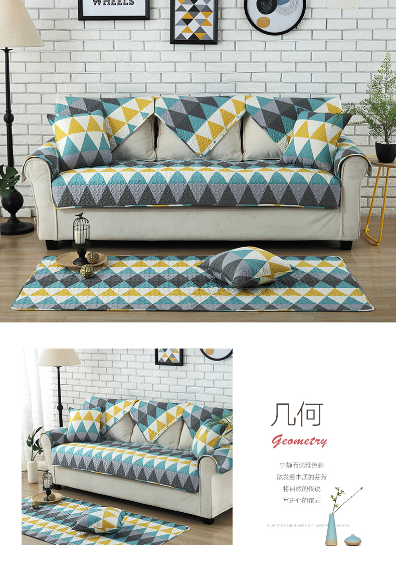 Bông vải ghế sofa đệm trượt Four Seasons chung tối giản hiện đại sofa vật che phủ đệm bông khăn trải bìa đầy đủ - Ghế đệm / đệm Sofa mút sofa