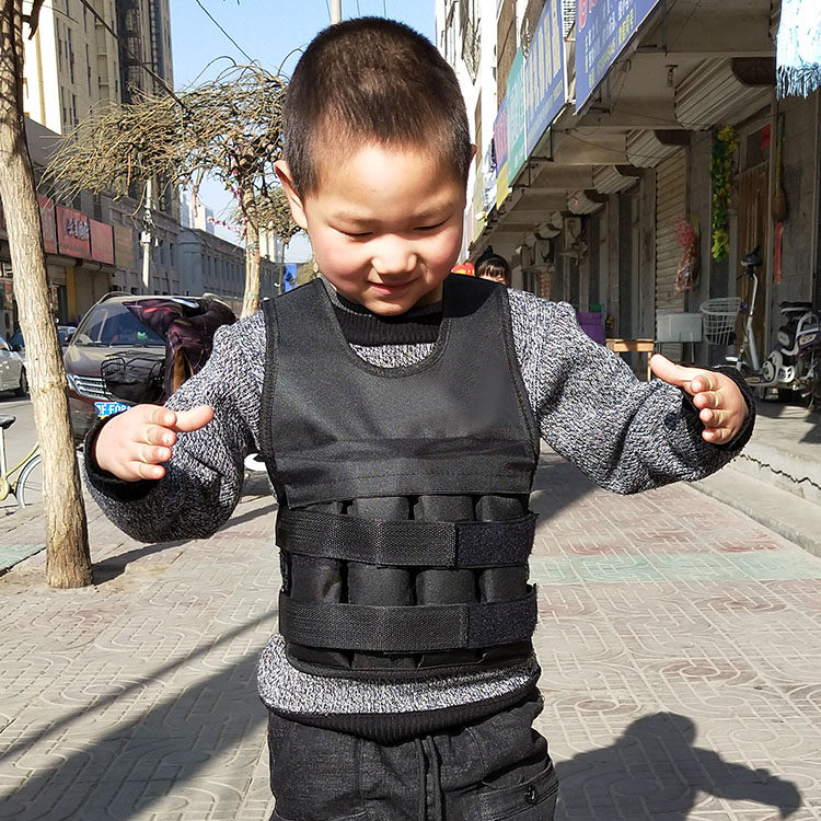 Children's weight-bearing sand jacket vest sandbag jacket adjustable professional 2345 6kg invisible sand vest rehabilitation training