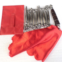 Half a catty 1kg 1 5kg 2kg 3Kg pure stainless steel glossy round nine-section whip Bullskin handle actual combat whip performance whip