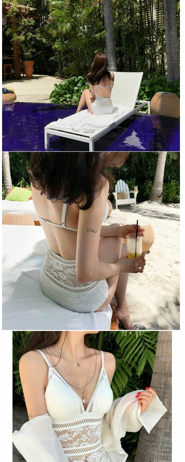 Nữ hoàng lạnh lùng cao cấp Hàn Quốc Đồ bơi mới Phụ nữ Xiêm bikini Sexy Backless Covered Belly Lace Hollow Spa Đồ bơi bộ bơi liền thân