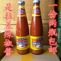 Thai Jinshan brand is Ragh chili sauce 570g * 2 bottles of Thai chili sauce in spicy 2 chili is Ragh