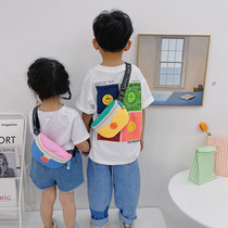 Net red bag New 2021 children hip hop running bag personality chest bag ins Super fire shoulder shoulder bag spring bag