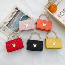 2021 summer new fashion foreign style pearl chain small fragrant wind childrens bag mini portable crossbody pocket women