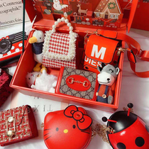 Christmas childrens bag girl shoulder bag baby gift Red Girl Cross bag Foreign color accessories bag