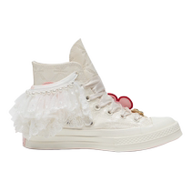 Converse 1970S lace pearl flower design white wedding shoes high-top canvas shoes A11616C