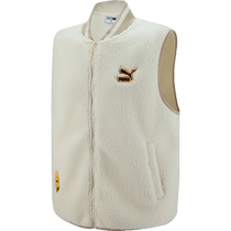 PUMA plus velvet vest mens spring new sports warm imitation lamb velvet vest 539967-65