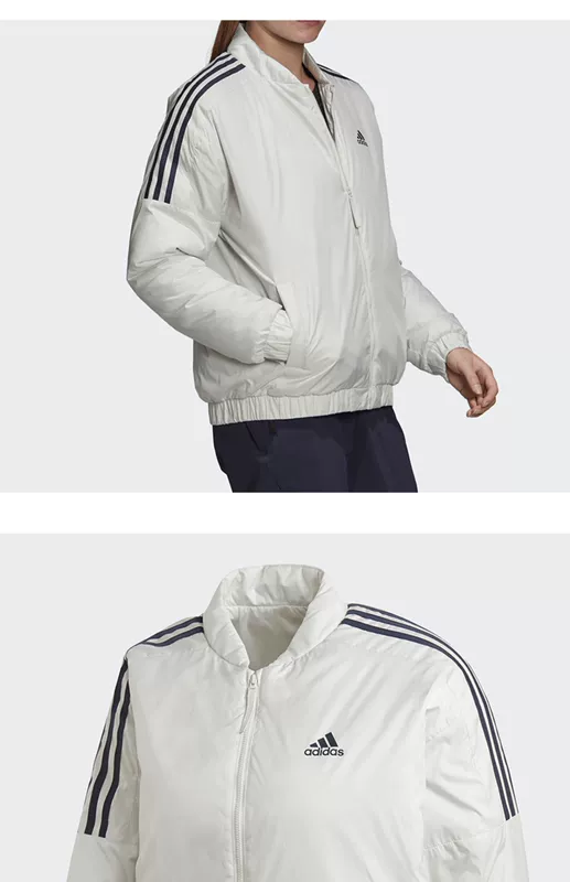 Áo khoác nữ Adidas ấm áp cotton 2020 áo khoác bomber thể thao mới mùa đông mới GH4580 - Quần áo độn bông thể thao