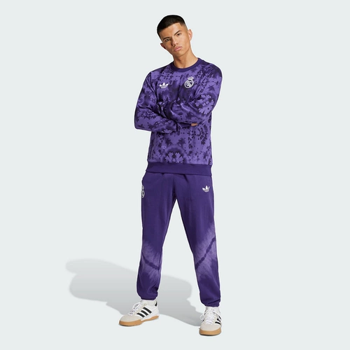 Adidas Real Madrid Tie Dye Series Новый год змеи Новый год футбольная культура с длинными рукавами пуловер JM1103