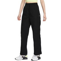 NIKE womens woven breathable sports pants casual training straight loose wide-leg trousers FV7656-010