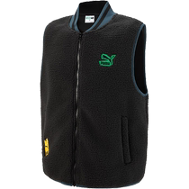 PUMA plus velvet vest for men 2023 spring new retro casual imitation lamb velvet vest 539967-01