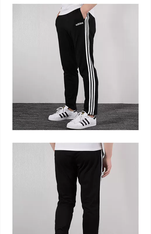 Quần Adidas nam 2019 mới rộng rãi quần âu thể thao quần ống thẳng quần quần nam DU0456 - Quần thể thao