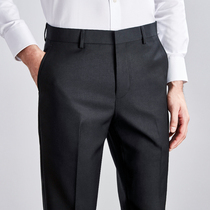 Mens trousers slim black business professional dress suit pants mens casual straight tube free from loose hot suit pants