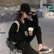 V2 Thom Browne21 autumn and winter color matching baseball uniform loose casual thin jacket men and women