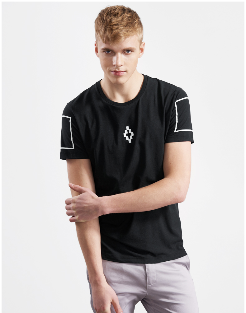 A21 男装修身圆领短袖T恤 2016夏季新款几何