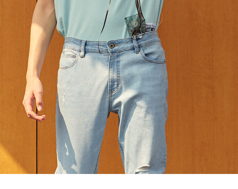 [2 miếng 119] Quần jean nam A21 thoải mái quần denim nam quần nam đơn giản quần tây nam giản dị - Quần jean skinny jeans nam