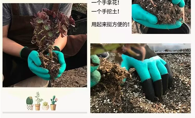 Găng tay làm vườn có khả năng chống đâm thủng và chống thấm nước với móng vuốt và chống mài mòn, đặc biệt dành cho làm vườn, ra hoa và găng tay bảo vệ rau để cày, làm cỏ và đào. bao tay lam vuon