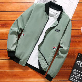 Men's casual jacket with stand collar in spring and autumn