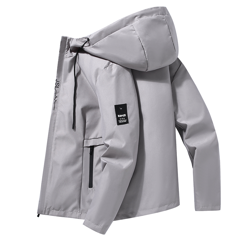 Spring and Autumn New Men's Jacket Casual Coat Trendy Loose Hooded Coat Trench Coat Simple Long-Sleeved Top for Men Spring and Autumn New Men's Jacket Casual Coat Trendy Loose Hooded Coat Trench Coat Simple Long-Sleeved Top for Men