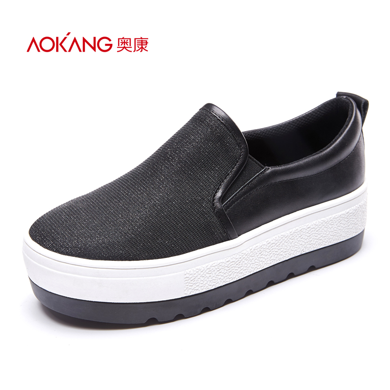 Giày Độc Okon nữ Giày 2016 Fall New Fashion Vòng Trưởng Casual Lê Fu dày dưới nghi của phụ nữ