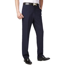 Summer new mens summer thin stretch trousers Mens business casual free ironing loose hanging middle-aged suit pants