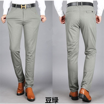 Summer new linen casual pants mens cotton and linen trousers slim and comfortable business hot-free elastic breathable mens pants